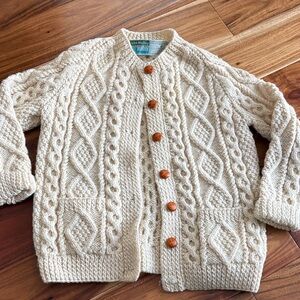 Classic Cream Cable Knit Cardigan for Kids. Purchased in Ireland